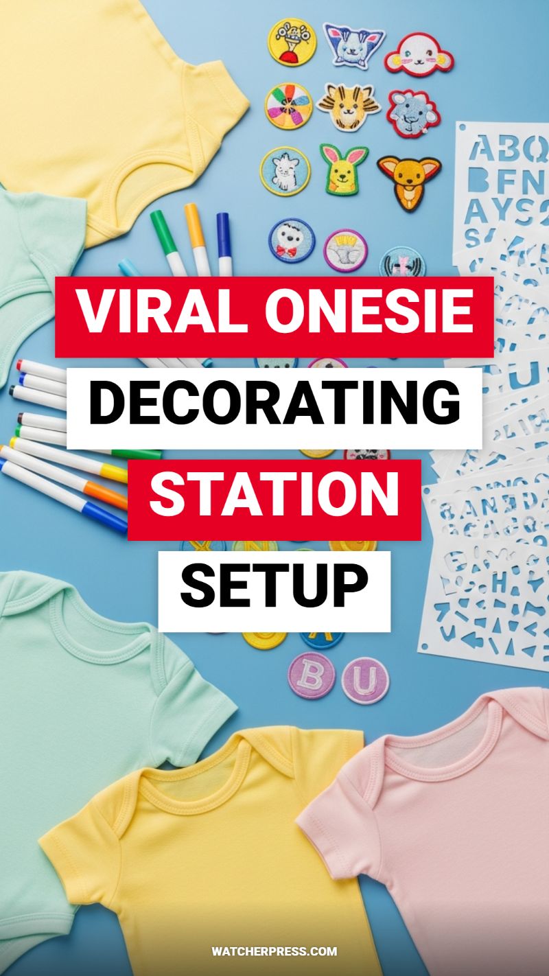 VIRAL ONESIE DECORATING STATION SETUP