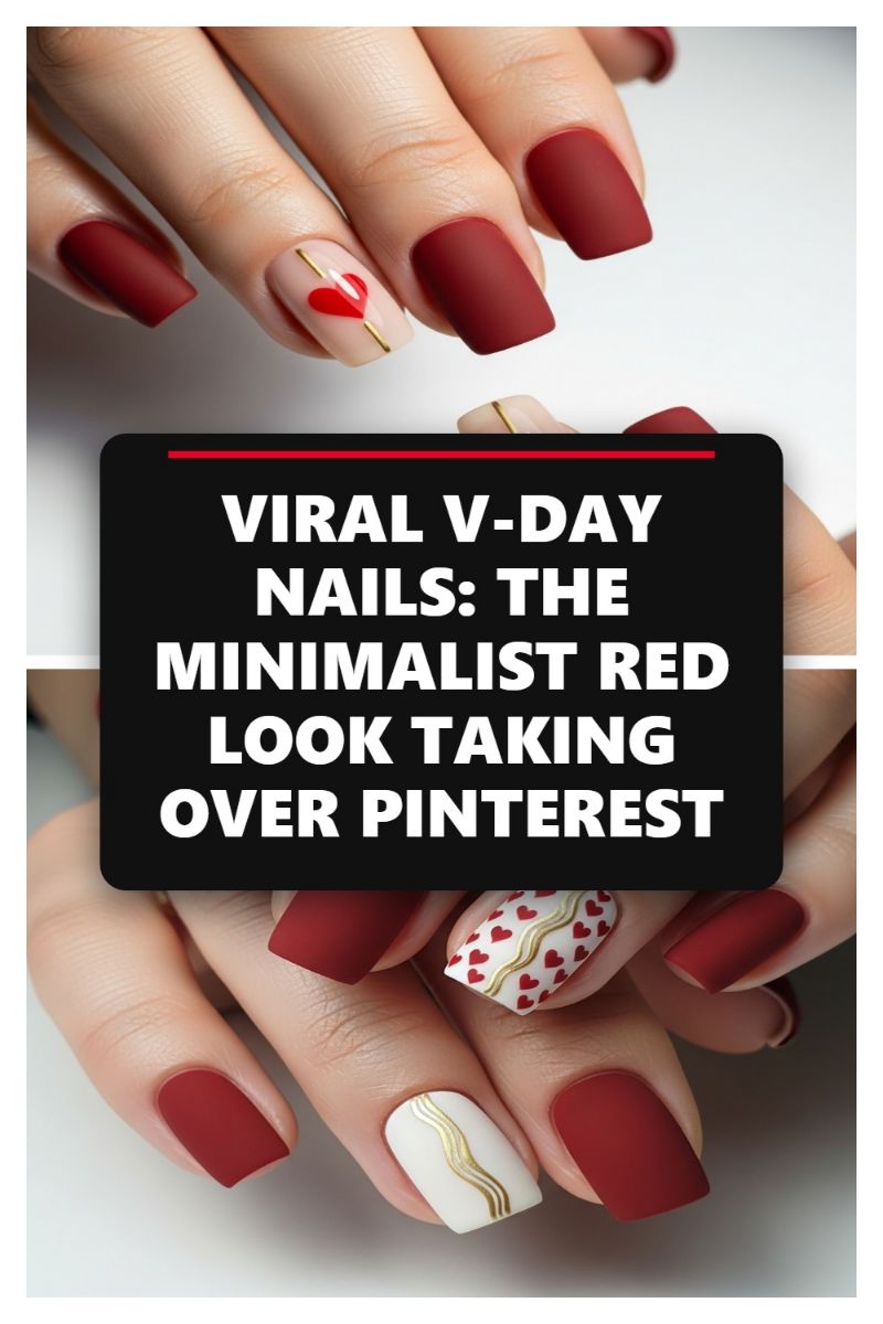 VIRAL V-DAY NAILS: THE MINIMALIST RED LOOK TAKING OVER PINTEREST