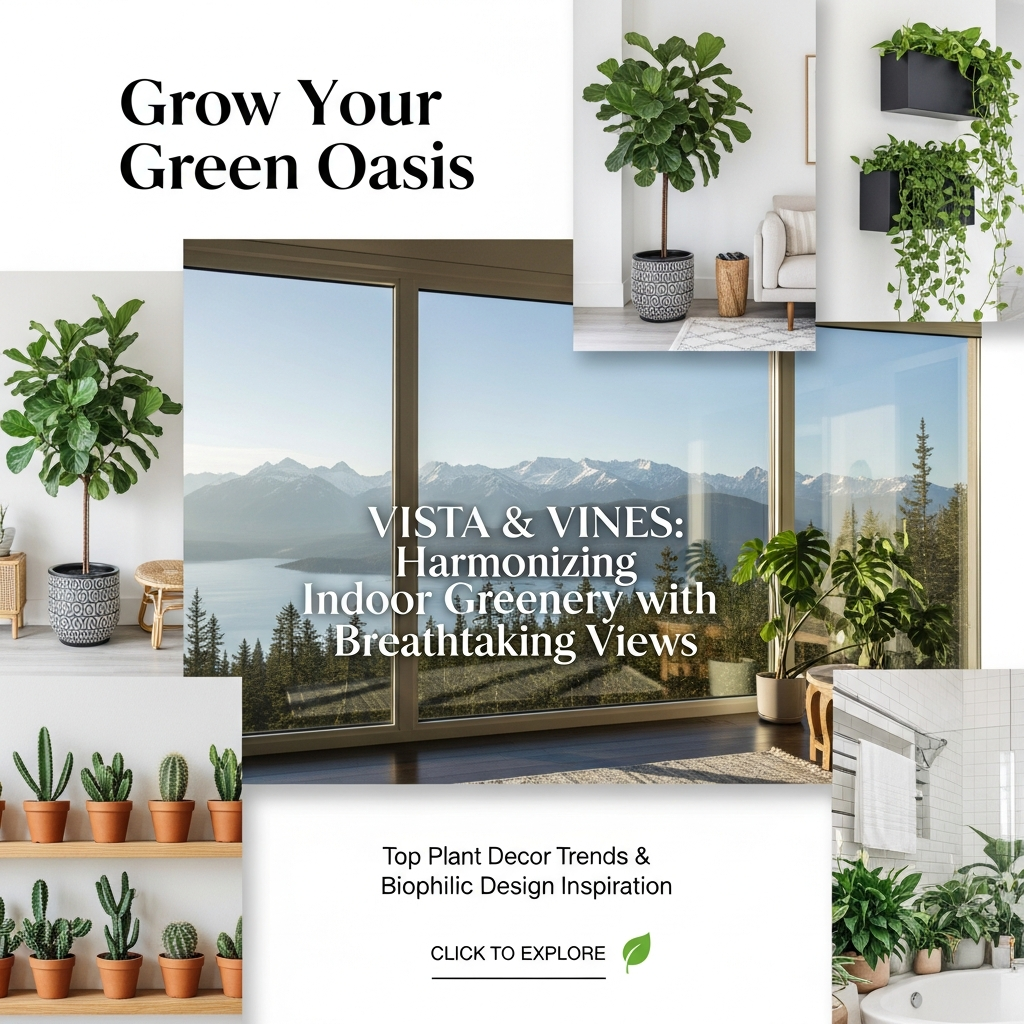 Vista & Vines: Harmonizing Indoor Greenery with Breathtaking Views