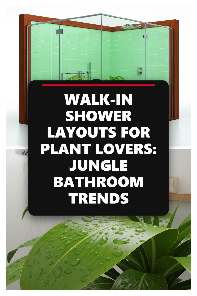 WALK-IN SHOWER LAYOUTS FOR PLANT LOVERS: JUNGLE BATHROOM TRENDS