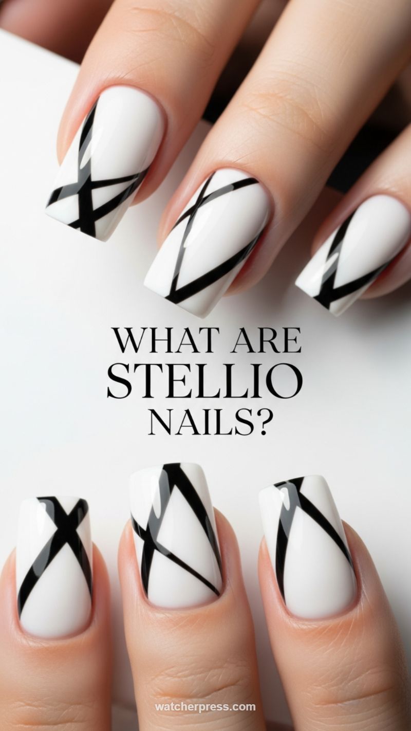 What Are Stellio Nails? Graphic Black and White