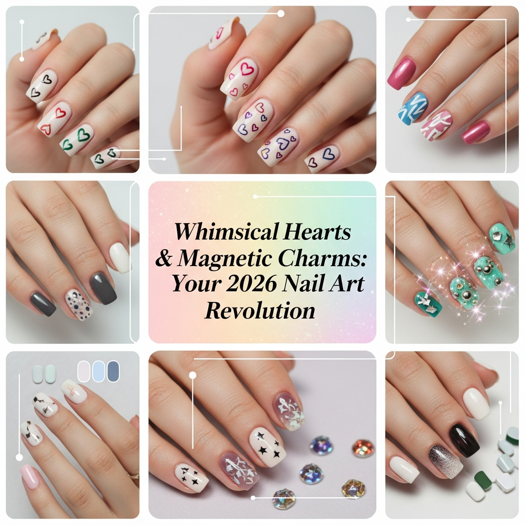 Whimsical Hearts & Magnetic Charms: Your 2026 Nail Art Revolution