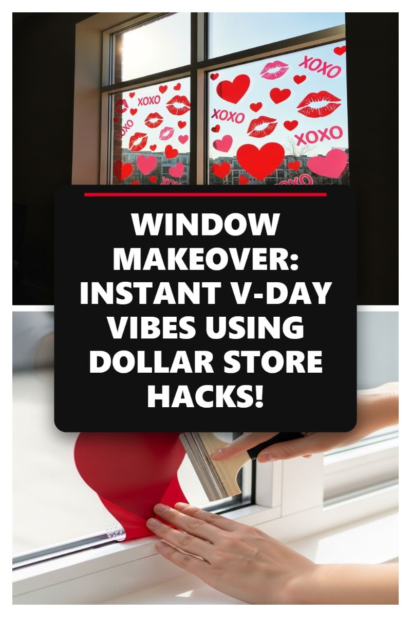 WINDOW MAKEOVER: INSTANT V-DAY VIBES USING DOLLAR STORE HACKS!