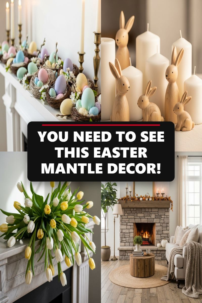 YOU NEED TO SEE THIS EASTER MANTLE DECOR!