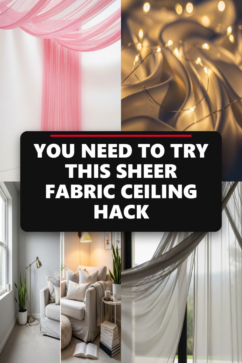 You Need To Try This Sheer Fabric Ceiling Hack