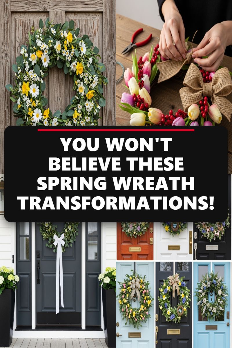 YOU WON'T BELIEVE THESE SPRING WREATH TRANSFORMATIONS!