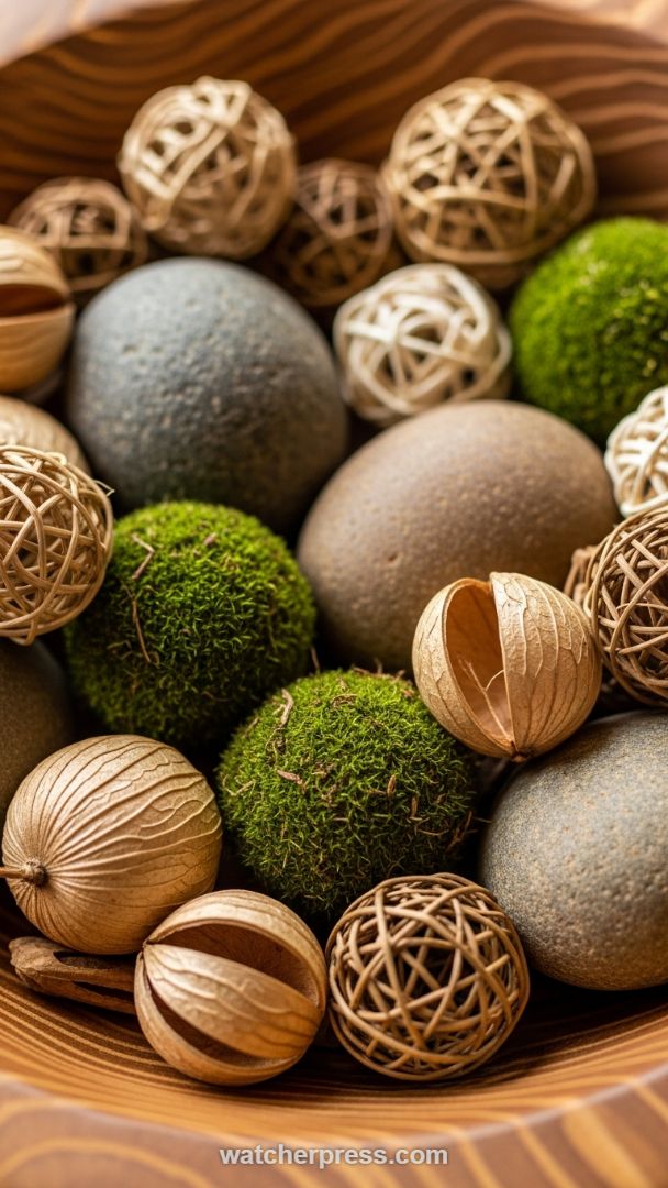 Zen Harmony: A Multi-Sensory Collection of Natural Bowl Fillers for Elevated Decor