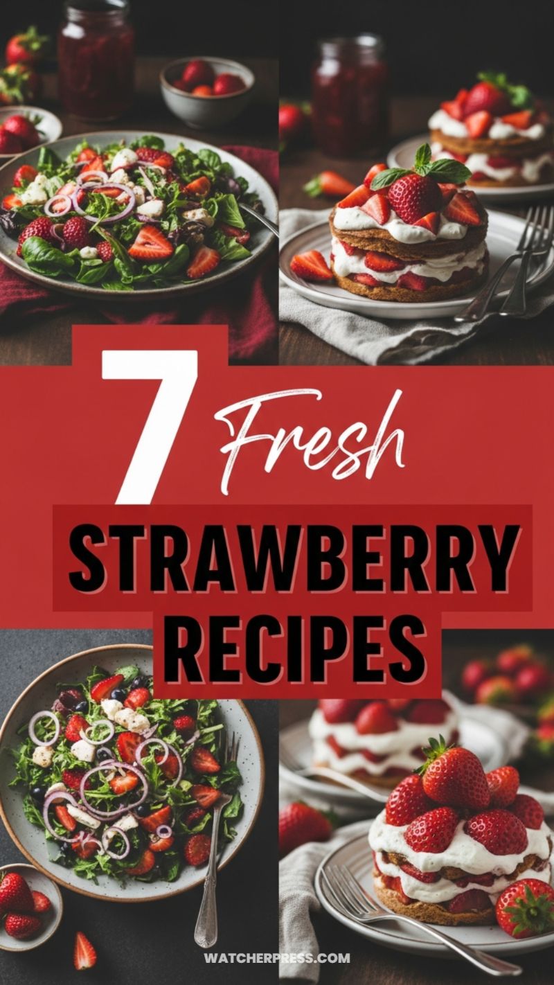 1. Refreshing Strawberry & Feta Spinach Salad
