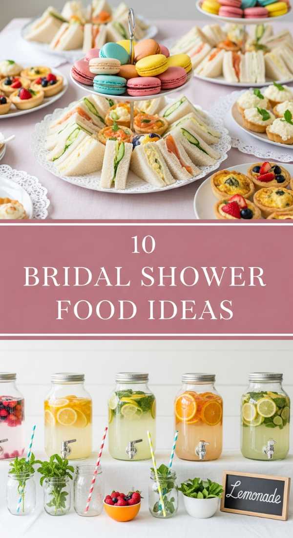 10 Easy Bridal Shower Food & Drink Ideas