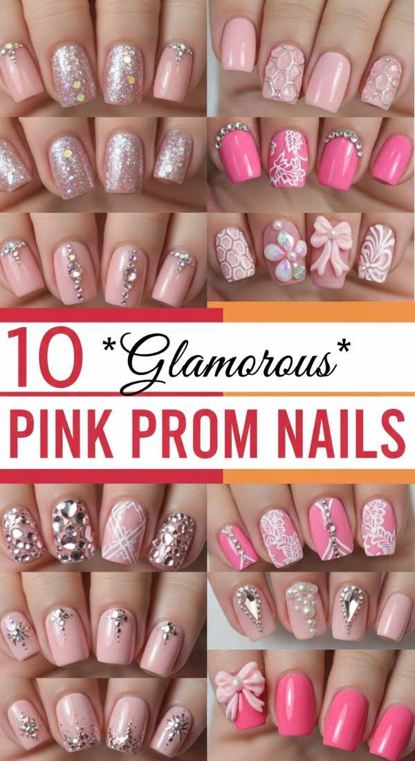 10 Glamorous Pink Prom Nails