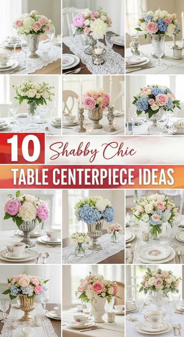 10 Shabby Chic Table Centerpiece Ideas