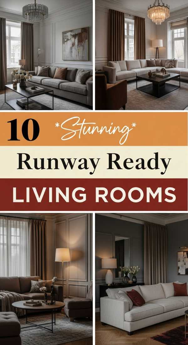 10 *Stunning* Runway Ready LIVING ROOMS