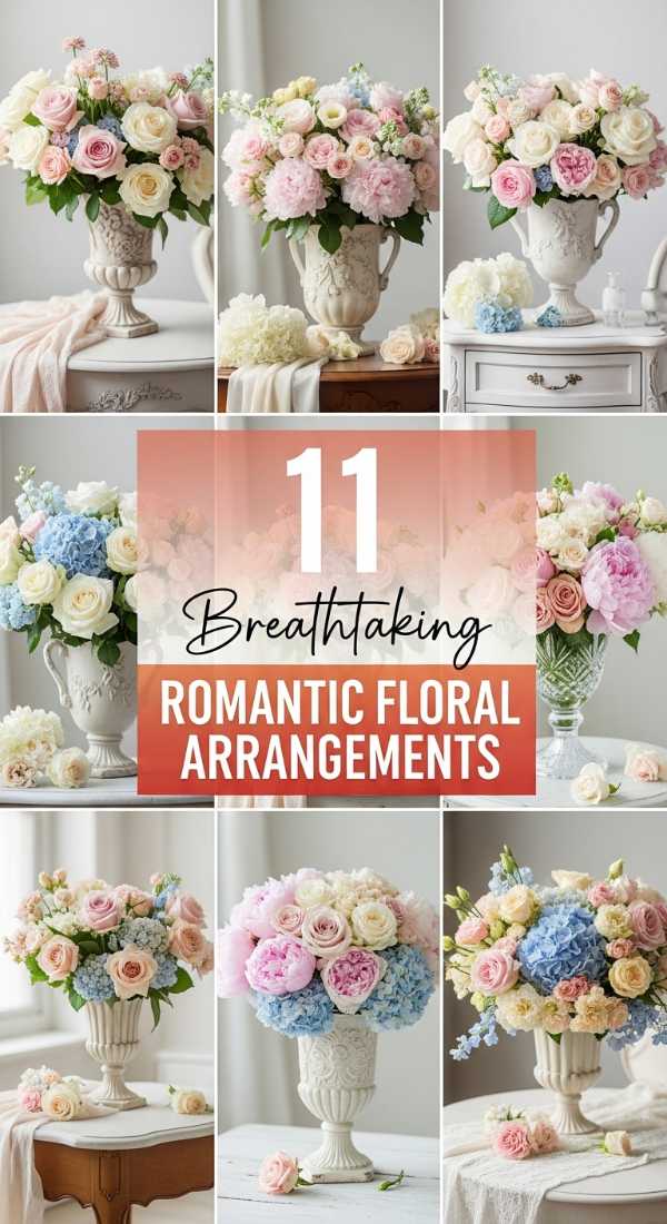 11 Breathtaking Romantic Floral Arrangements for Your Home