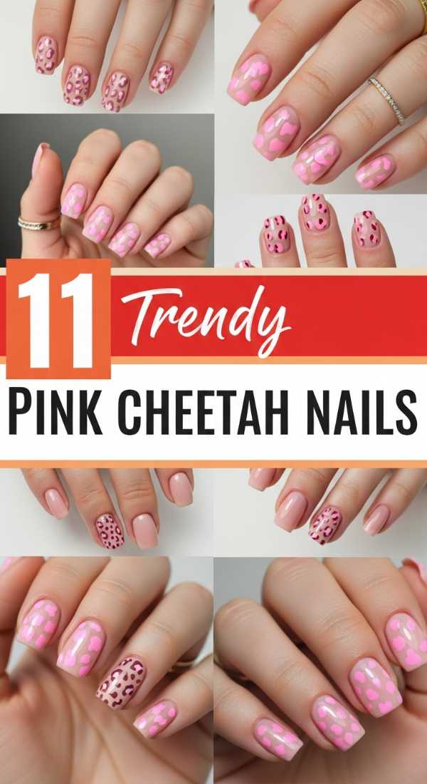 11 Trendy Pink Cheetah Nails