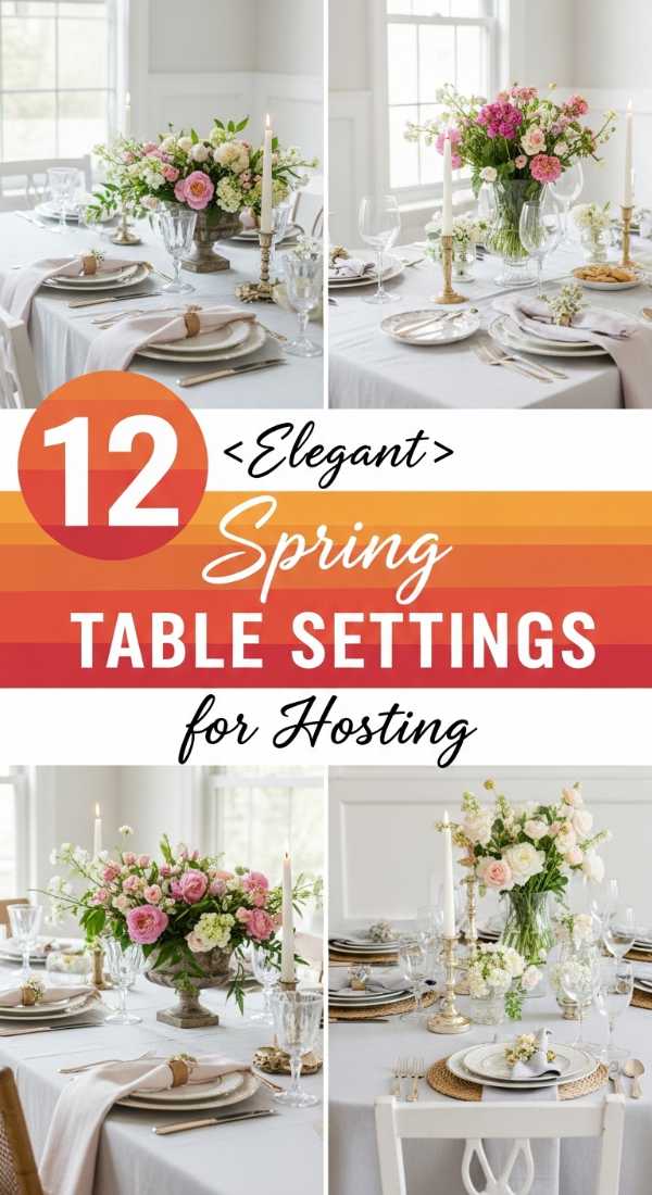 12 <script>Elegant</script> Spring <b>TABLE SETTINGS</b> for Hosting