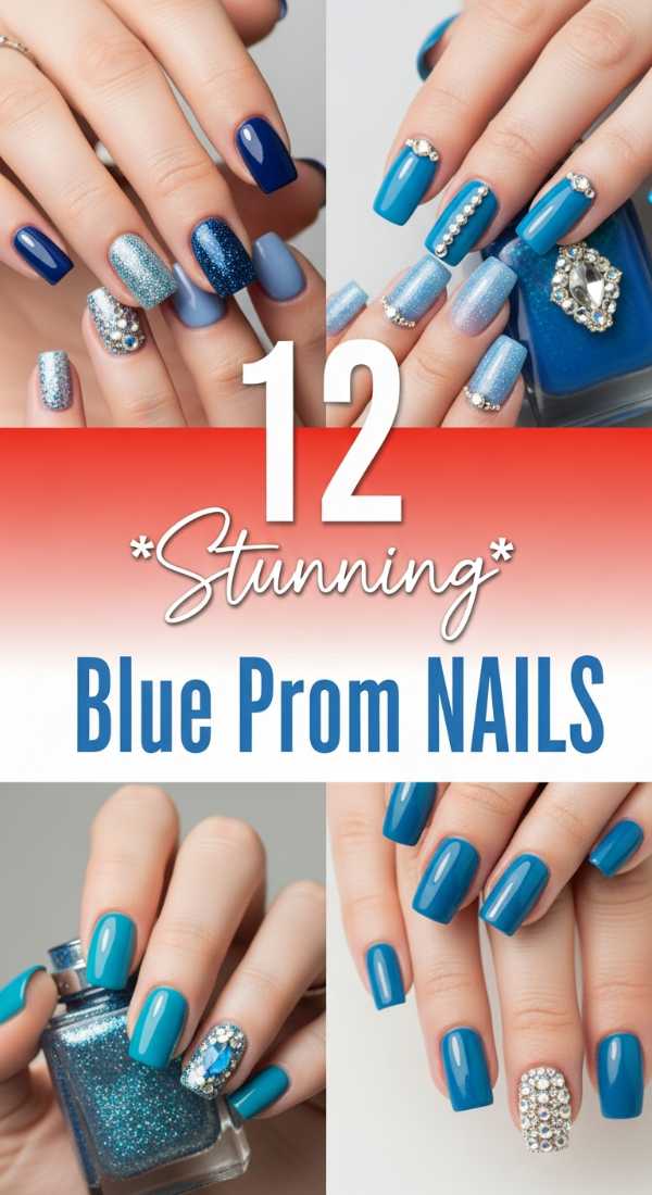 12 *Stunning* Blue Prom Nail Designs