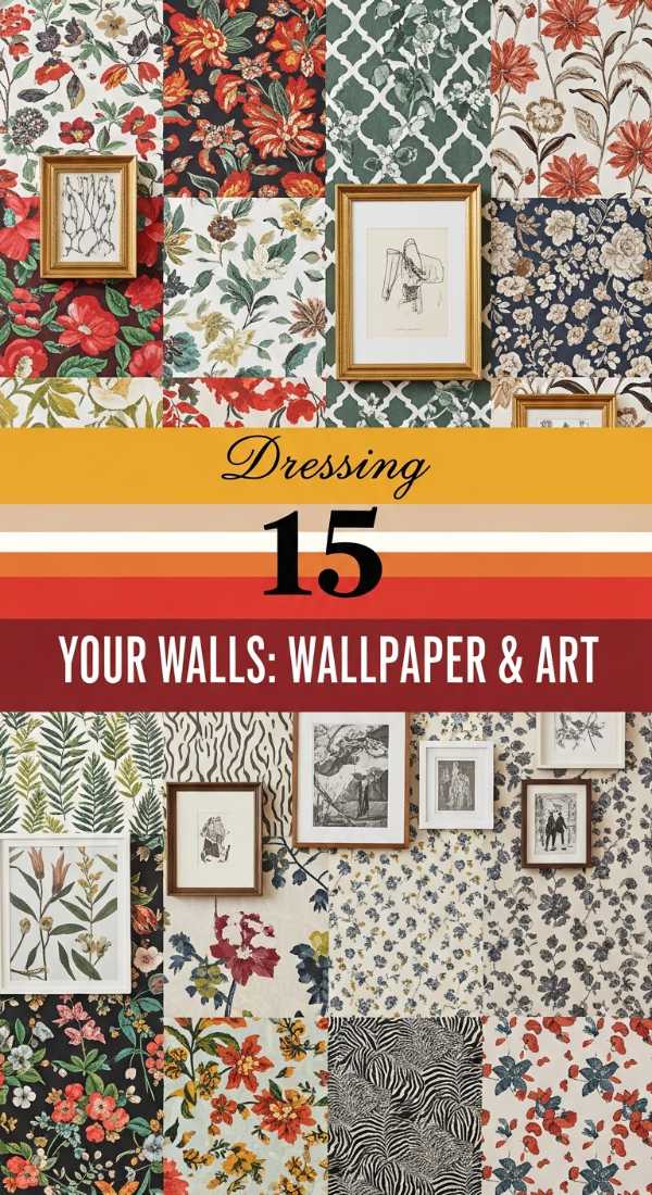 15 Dressing Your Walls: Wallpaper & Art Inspired by Prints