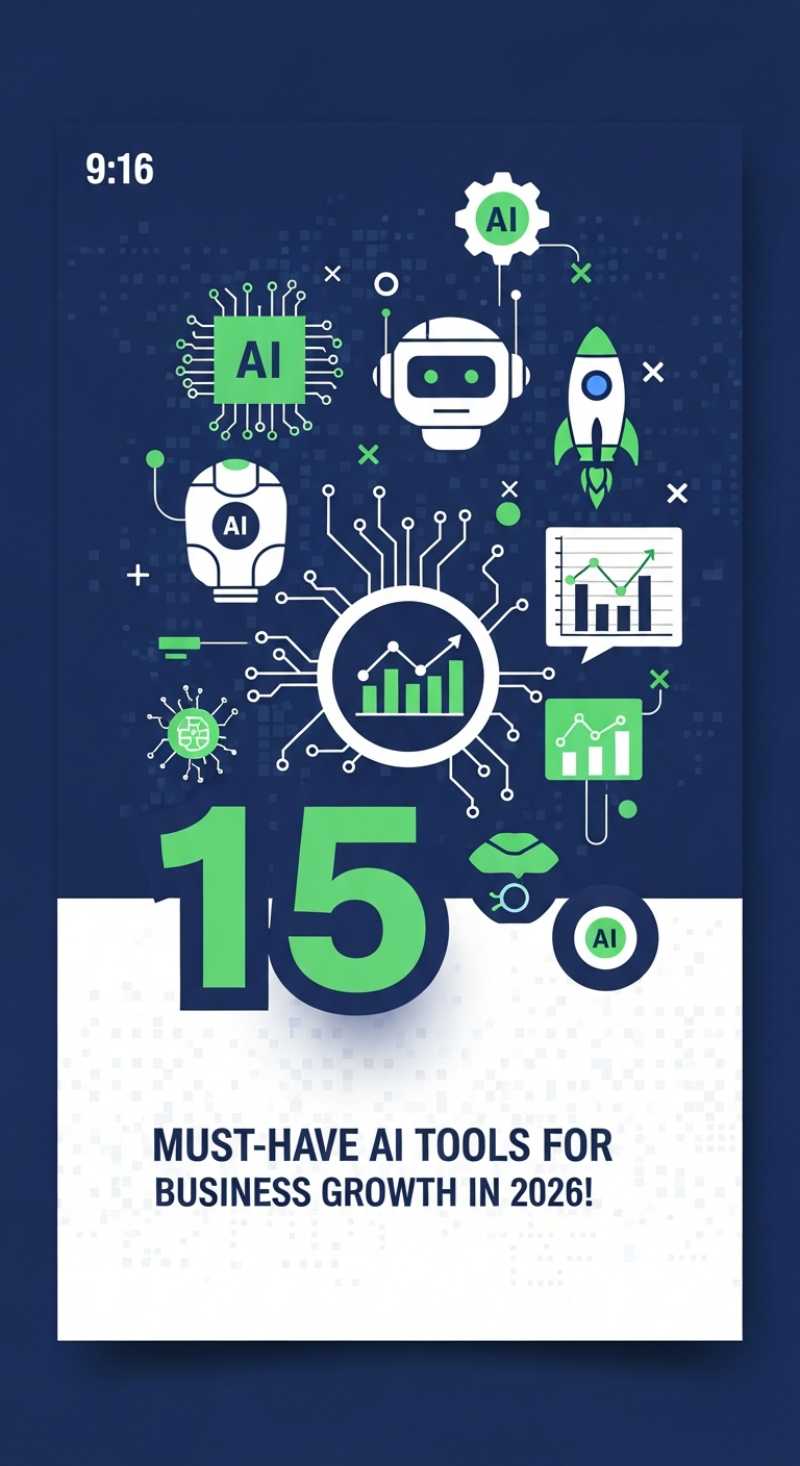 15 Must-Have AI Tools for Business Growth in 2026!
