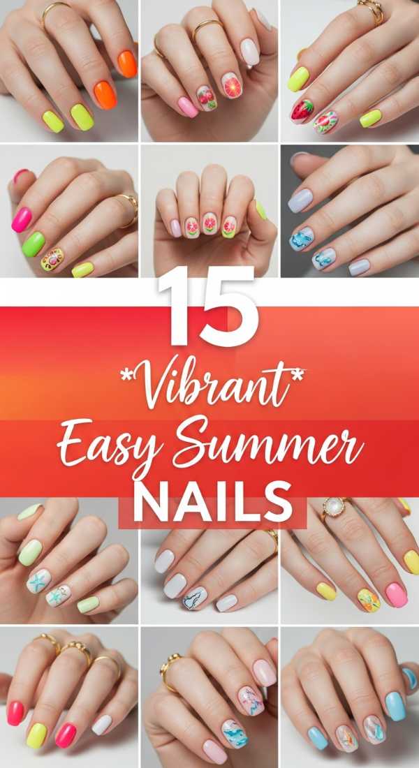 15 *Vibrant* Easy Summer Nail Ideas