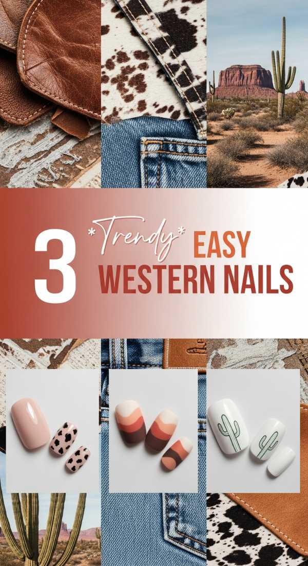 3 *Trendy* EASY WESTERN NAILS