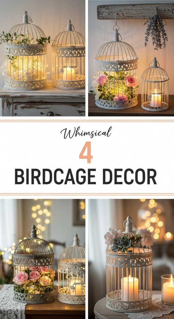 4 Birdcage Decor Ideas with a Romantic Twist