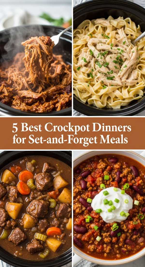 5 Best Crockpot Dinners for Set-and-Forget Meals