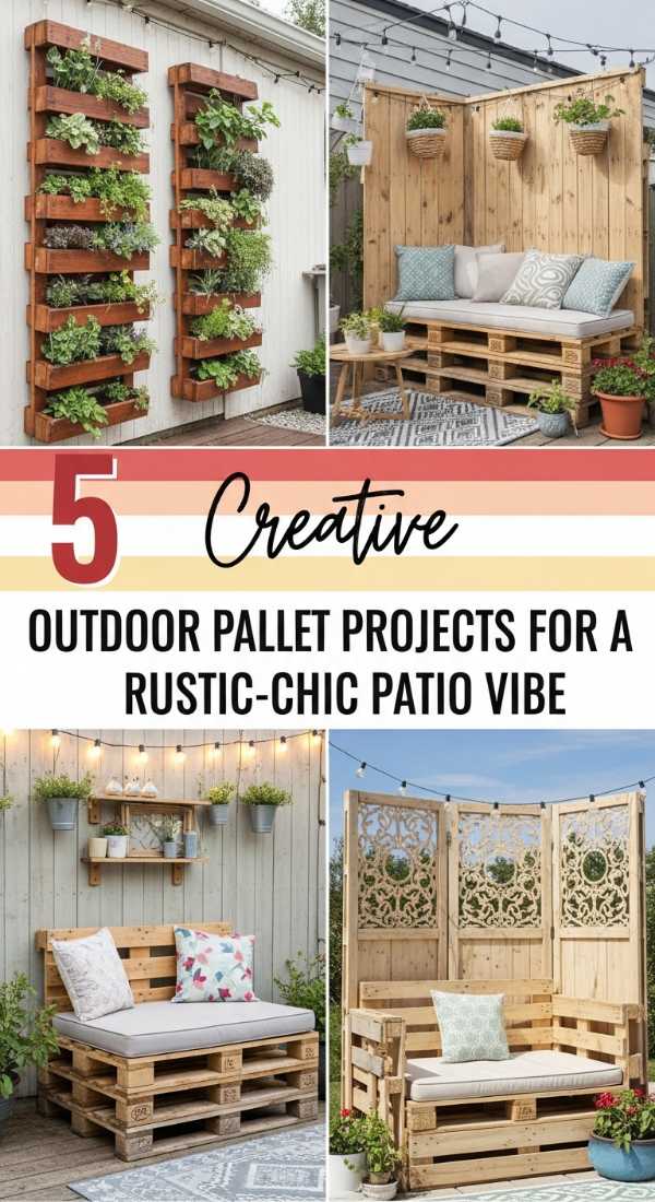 5 Creative Outdoor Pallet Projects for a Rustic-Chic Patio Vibe