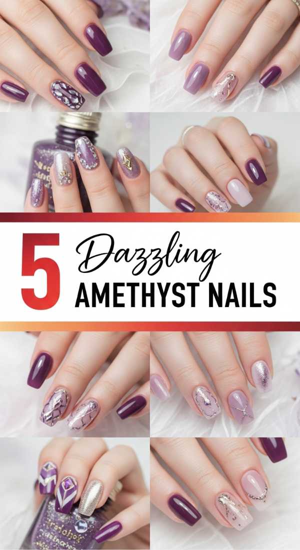 5 Dazzling Amethyst Nails