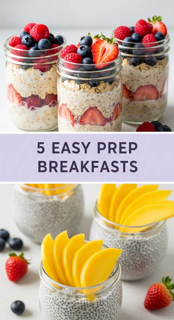 5 Easy Overnight Oats & Chia Pudding Ideas
