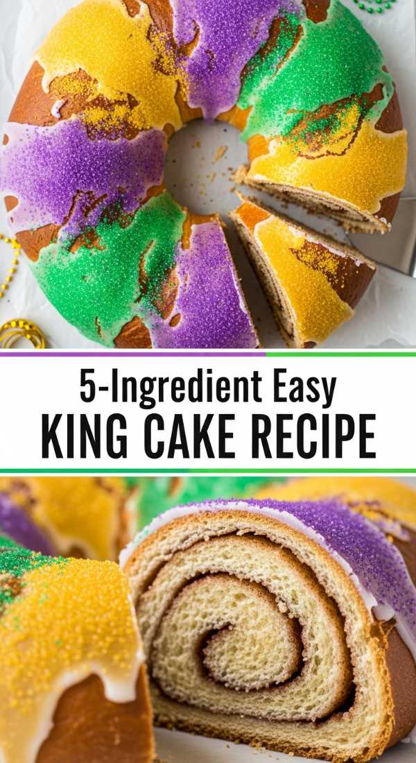 5-Ingredient Easy King Cake Recipe