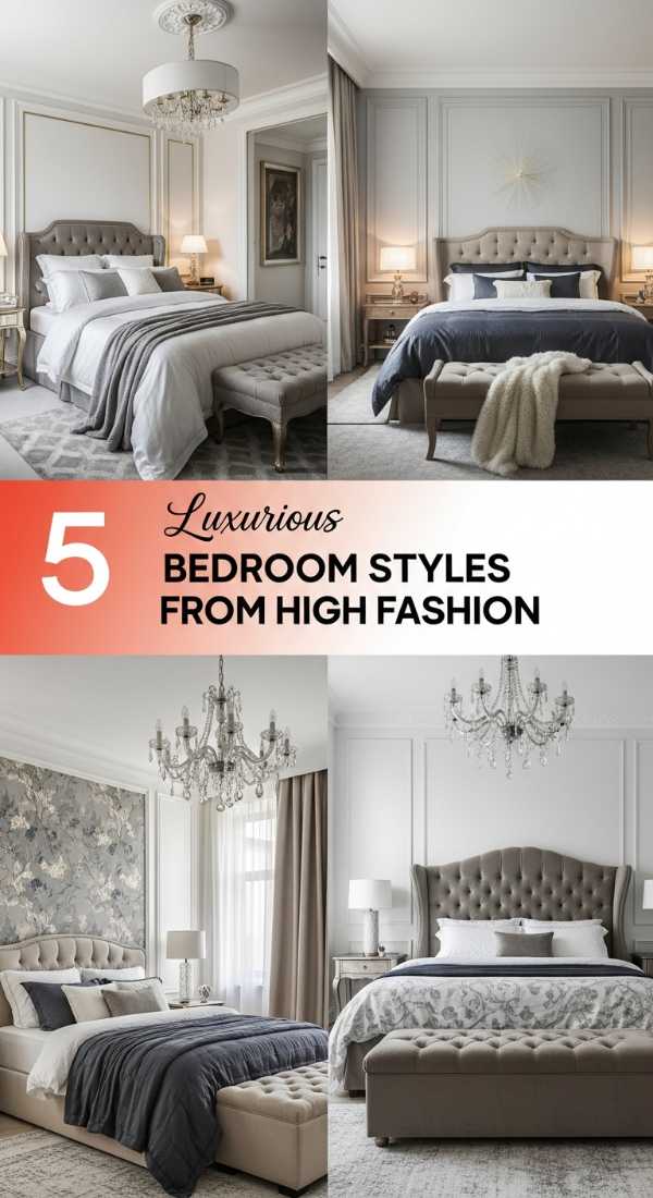 5 Luxurious Bedroom Styles from High Fashion