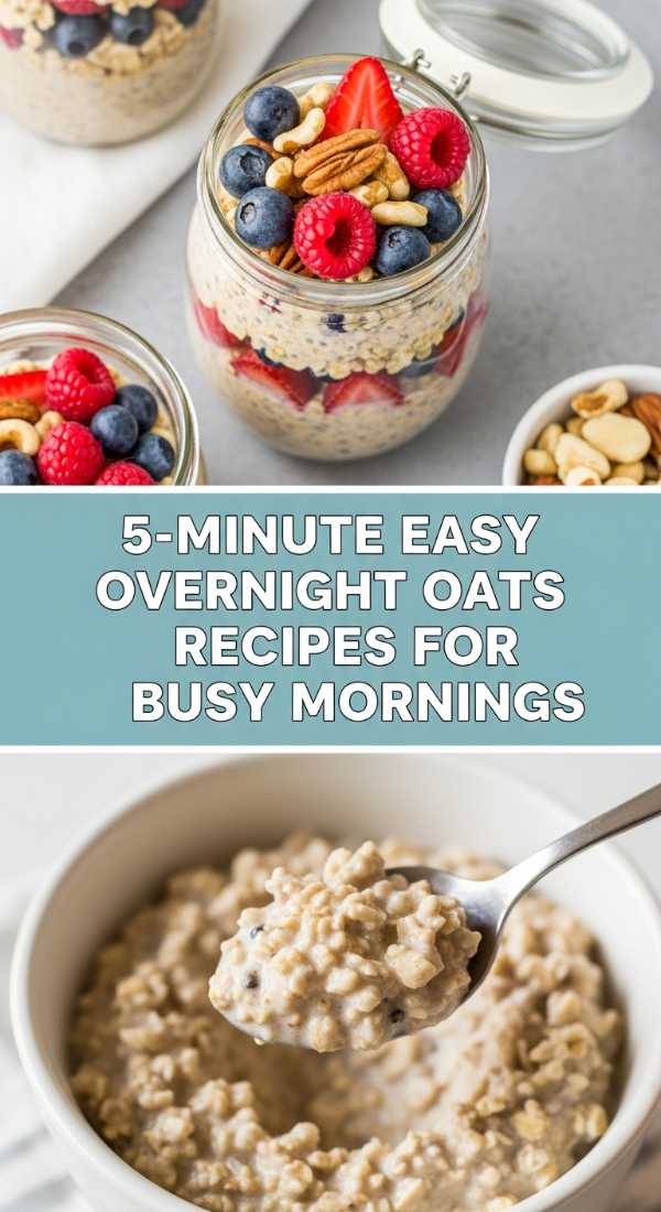 5-Minute Easy Overnight Oats Recipes for Busy Mornings