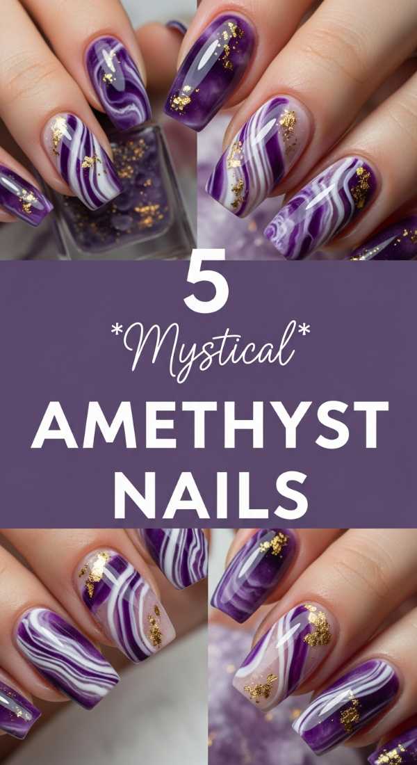 5 Mystical Amethyst Nail Designs