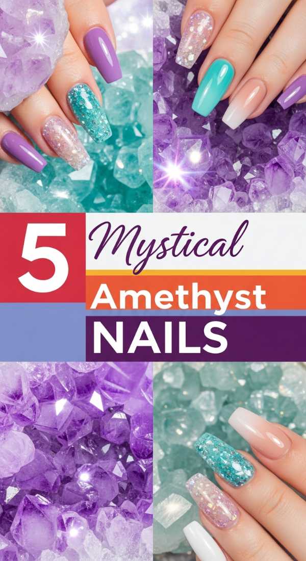5 Mystical Amethyst NAILS That Sparkle