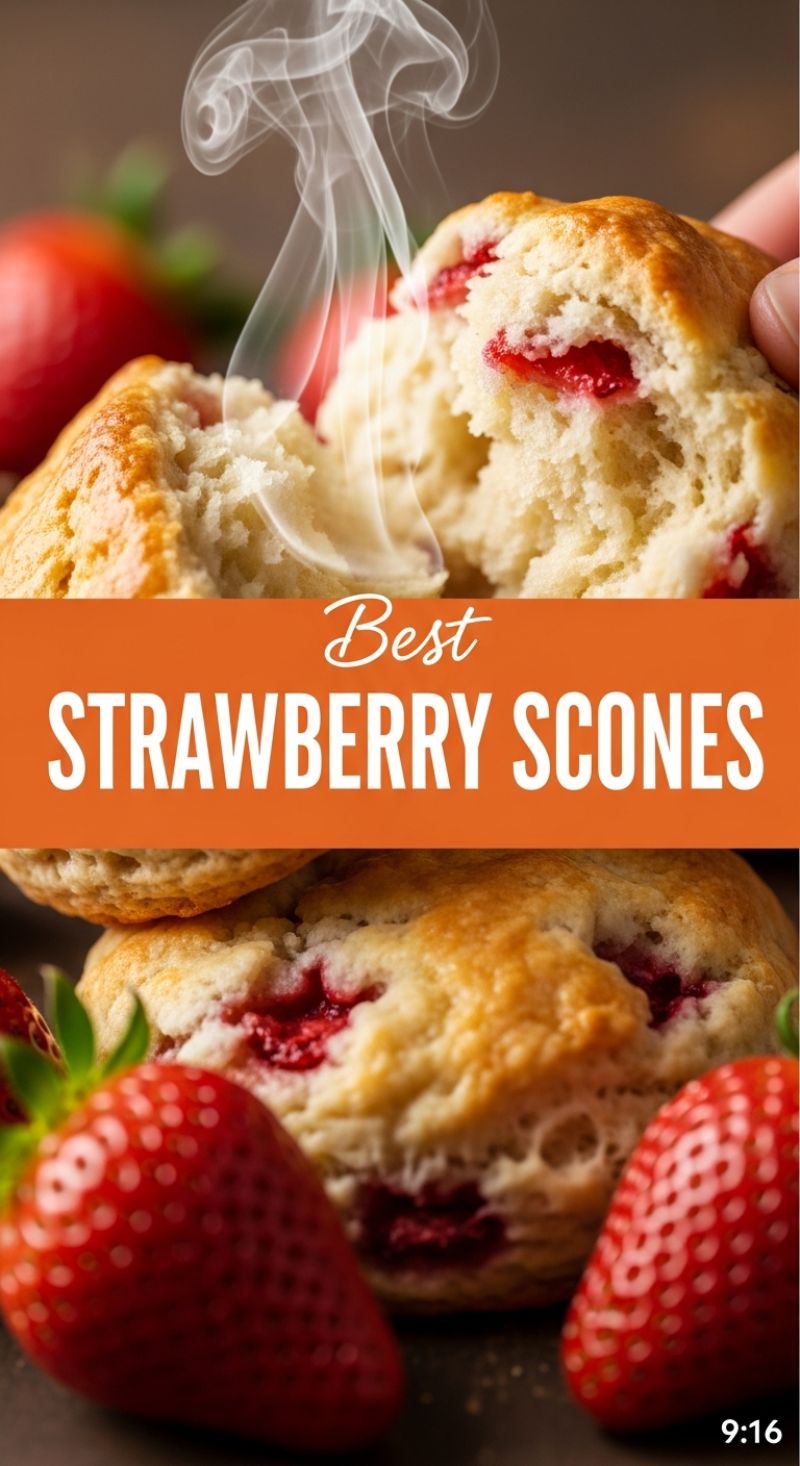 5. The Best Steaming Strawberry Scones