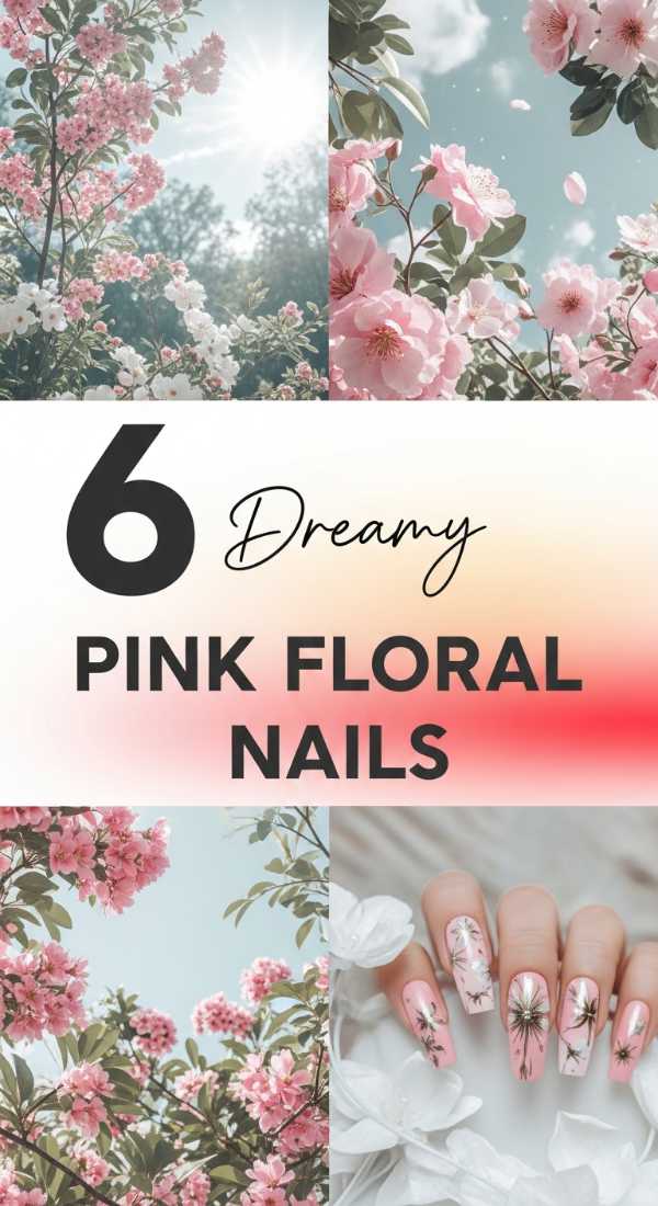 6 Dreamy Pink Floral Nail Art Designs