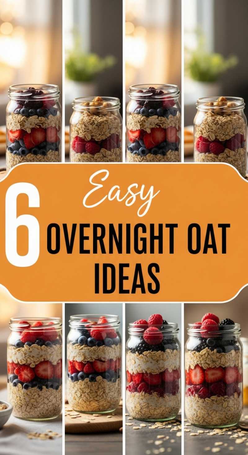 6 Easy Overnight Oat Ideas