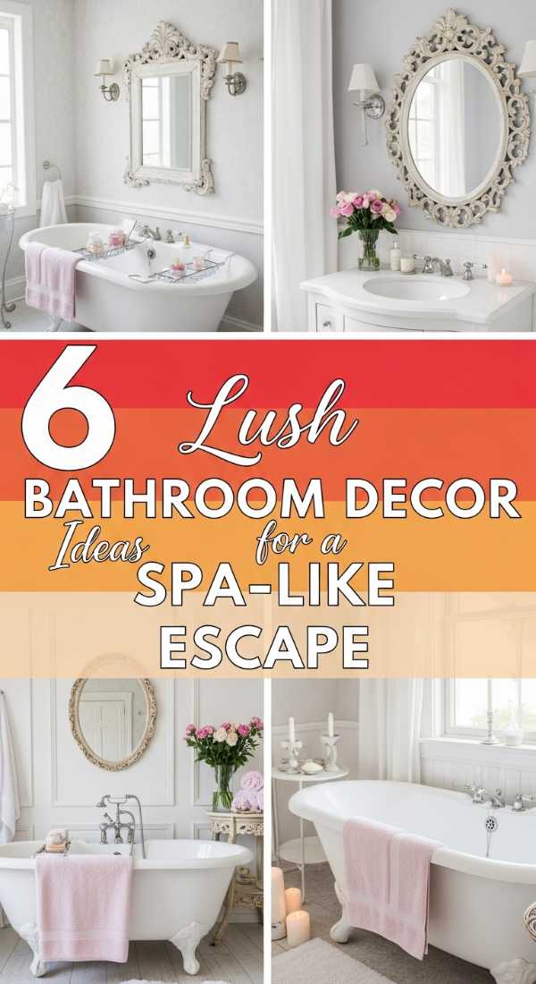 6 Lush BATHROOM DECOR Ideas for a SPA-LIKE ESCAPE
