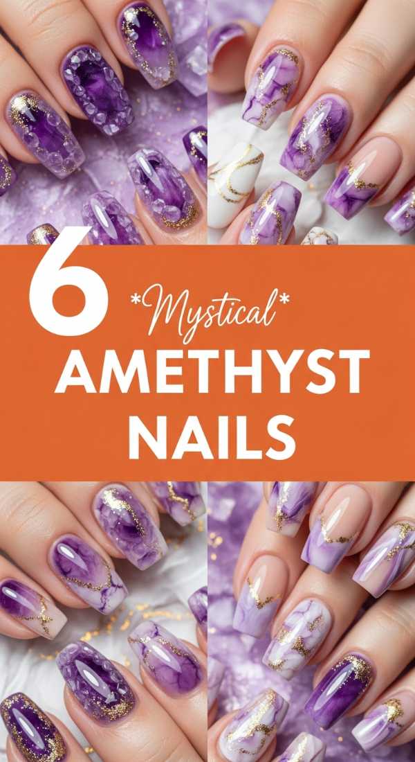 6 *Mystical* Amethyst Nail Designs to Enchant