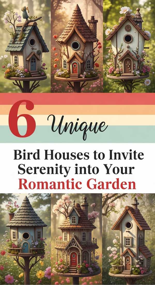 6 Unique Bird Houses to Invite Serenity into Your Romantic Garden