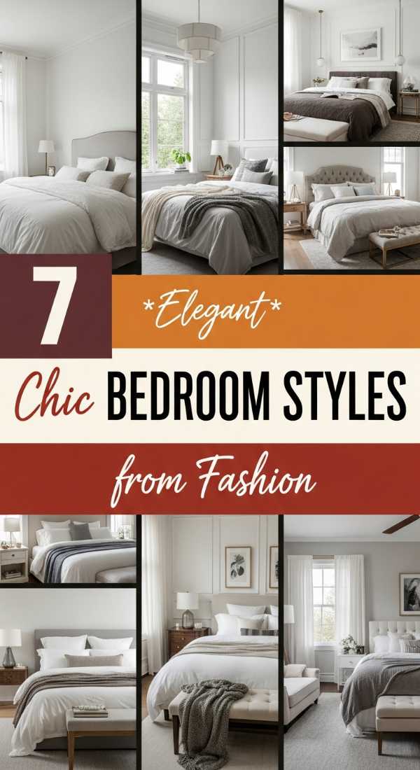 7 *Elegant* Chic BEDROOM STYLES from Fashion