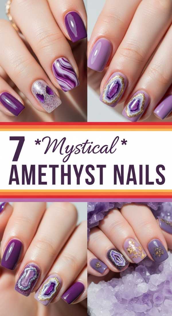 7 Mystical Amethyst Nails