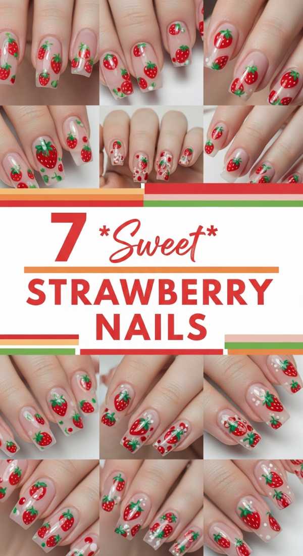 7 Sweet Strawberry Nails