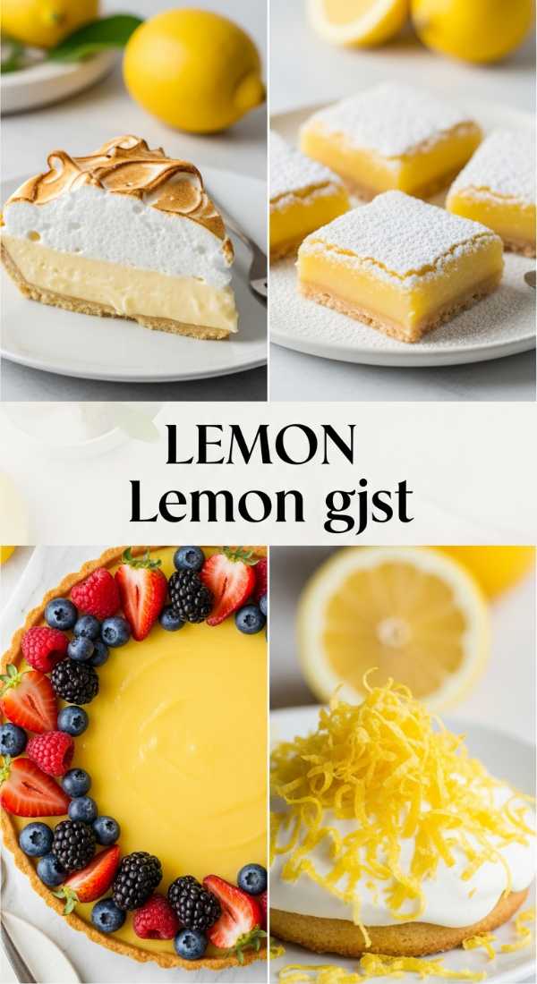 7 Zesty Lemon Dessert Recipes to Brighten Your Day