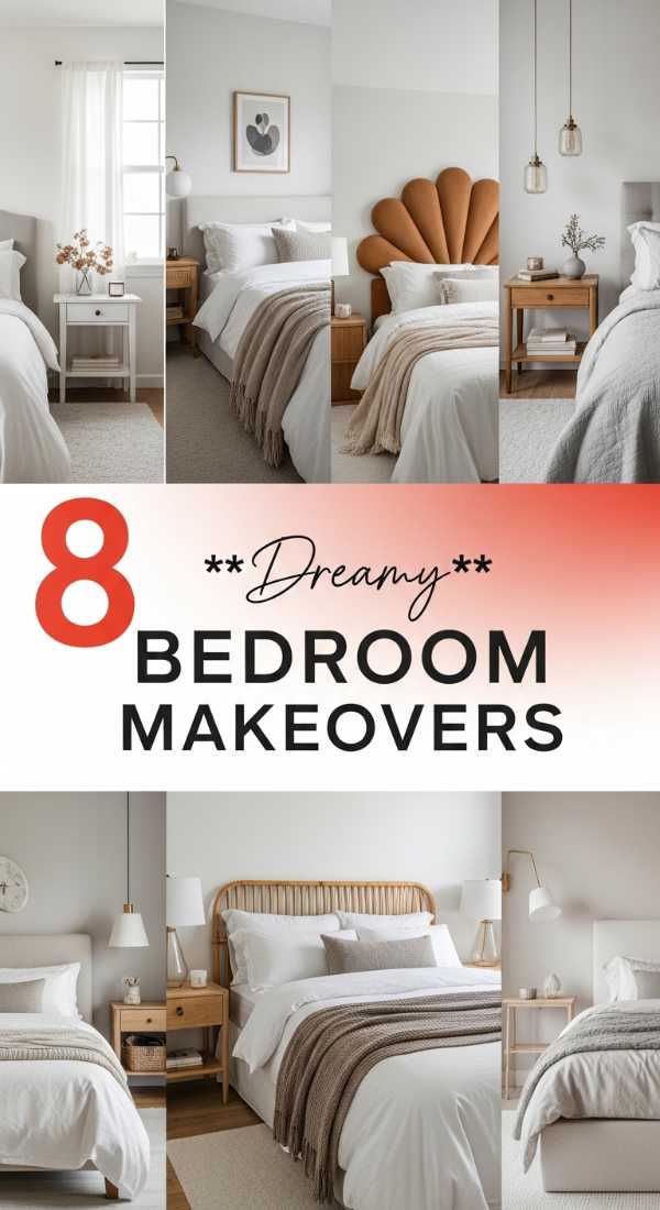 8 **Dreamy** BEDROOM MAKEOVERS