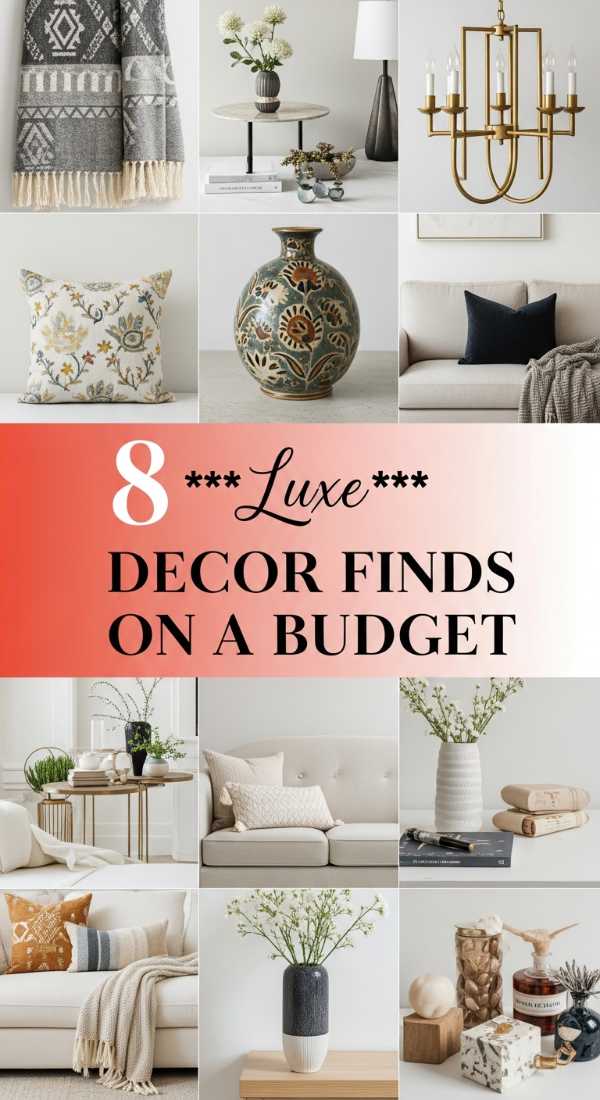 8 **Luxe** DECOR FINDS ON A BUDGET