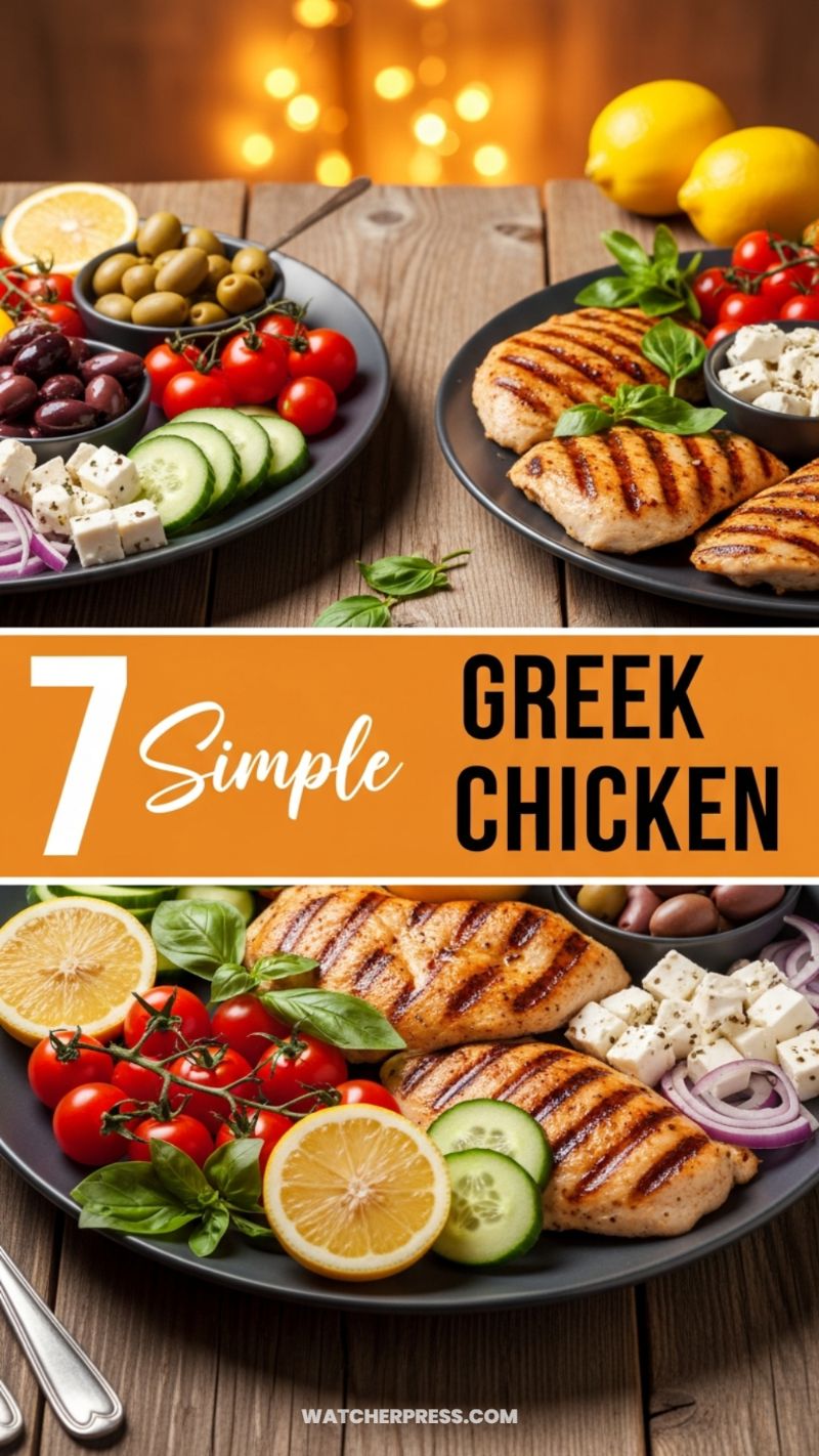 8. Simple Mediterranean Greek Chicken Platters