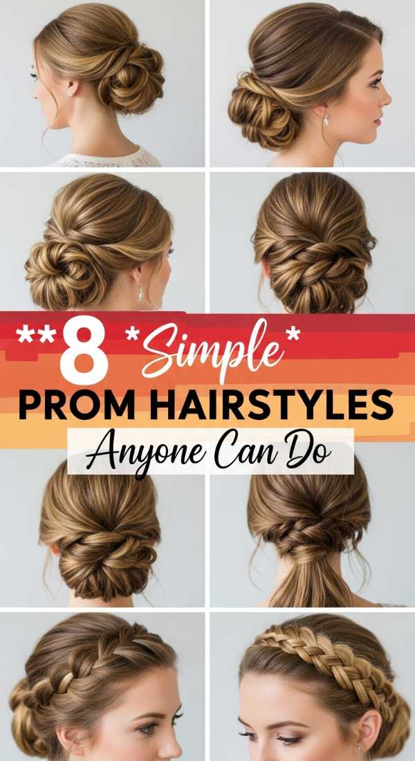 8 "Simple" PROM HAIRSTYLES Anyone Can Do