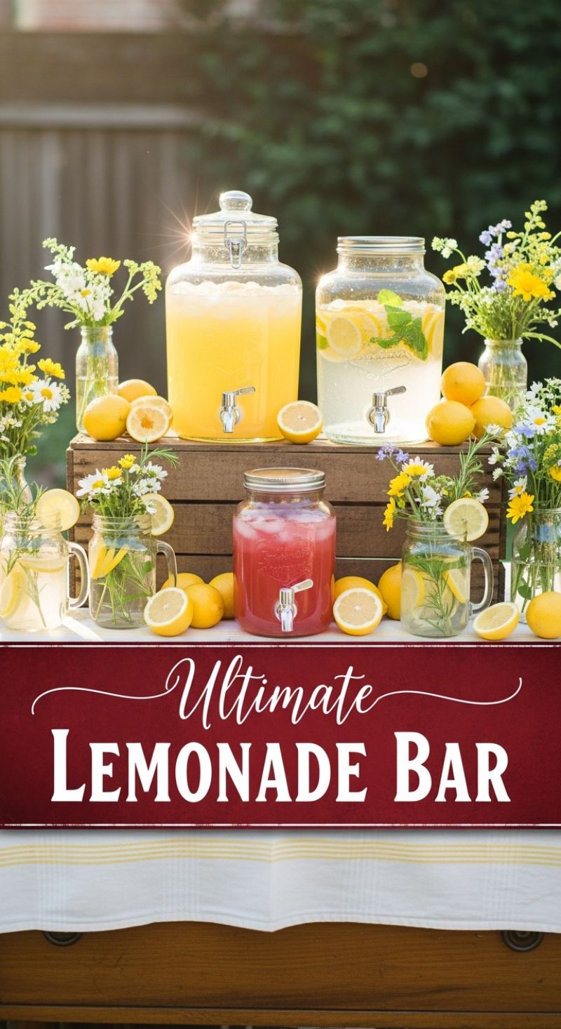 8. The Ultimate Outdoor Lemonade Bar
