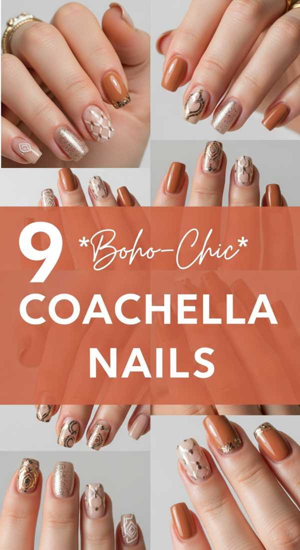 9 Boho-Chic Coachella Nail Designs